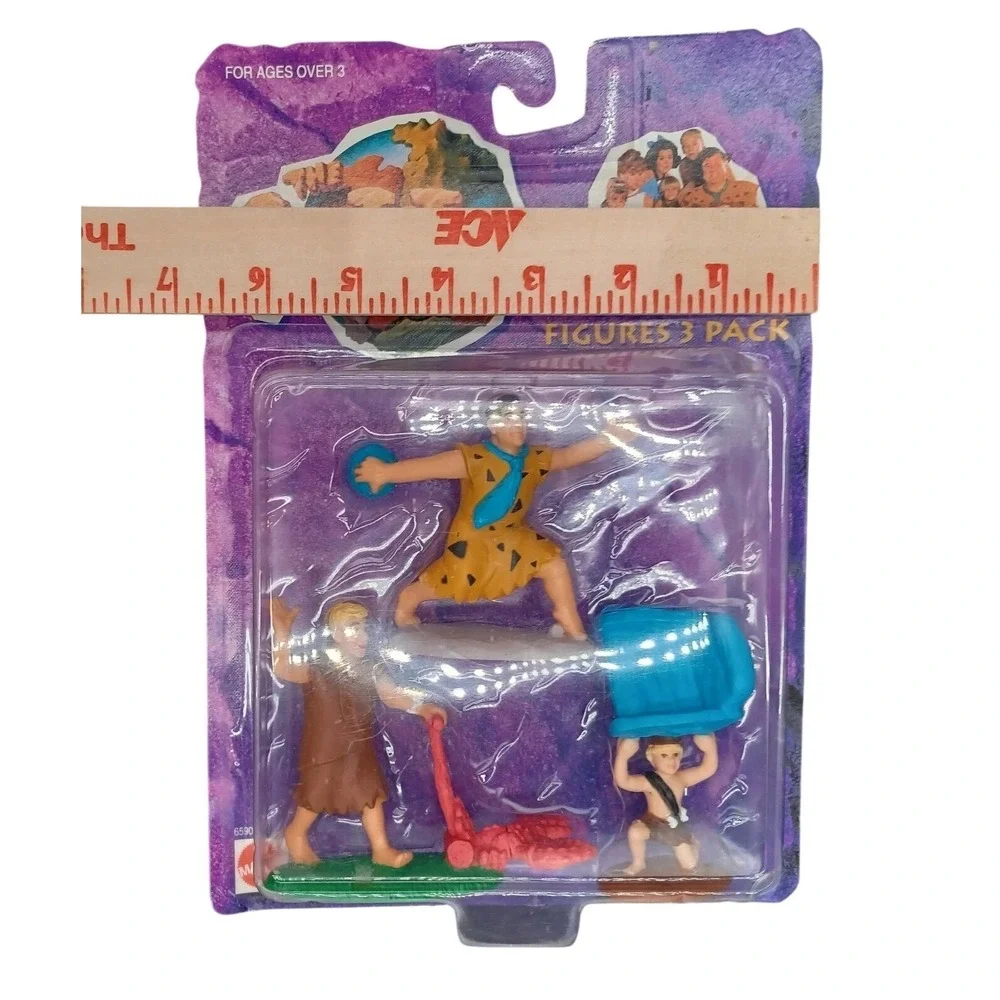Vintage 1993‎ Mattel The Flintstones Movie Collectible Figures 3 Pack 65906 NEW